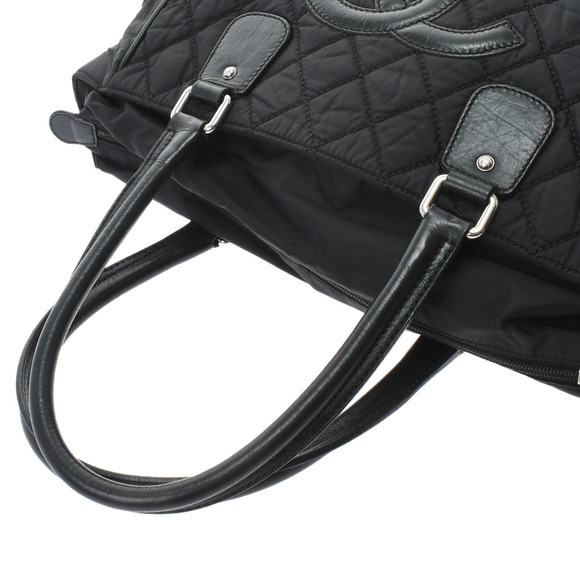 Chanel Paris New York Line Black/Silver Hardware Nylon Tote Bag - Picture 3 of 13